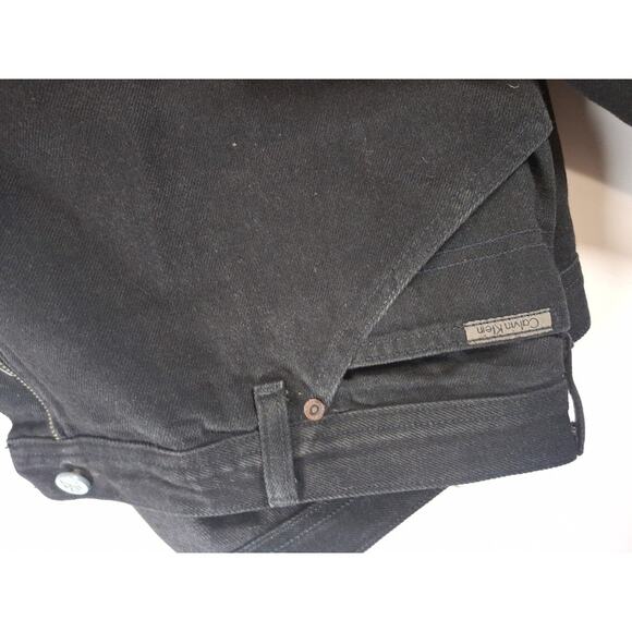 VTG Calvin Klein Men's Denim Black Jeans Leather Tab 38x30 Made in USA - Picture 4 of 6